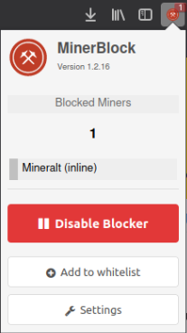 L’extension minerBlock bloque un crypto-jacker